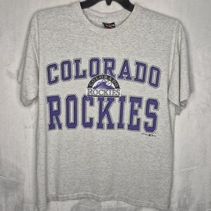 Vintage‎ 90s Colorado Rockies T Shirt Signal Sport Size Large
